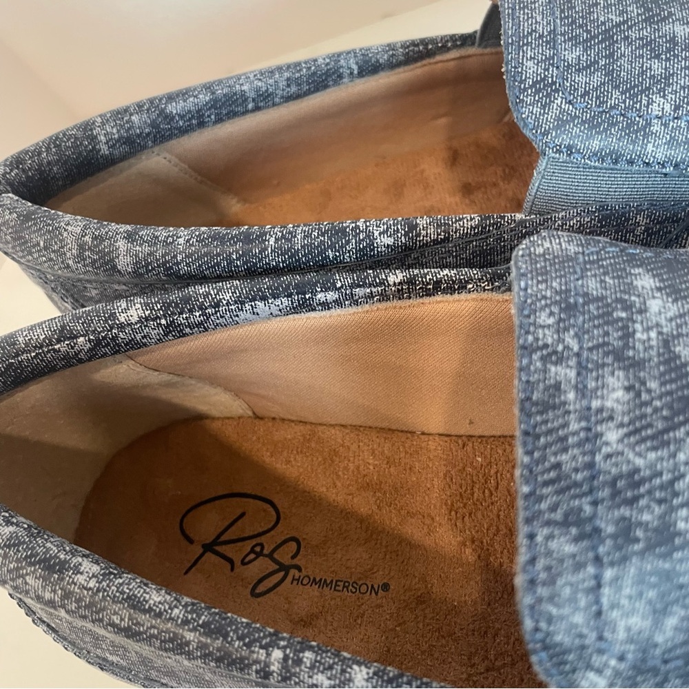 Ros Hommerson Orleans Denim Printed Leather Casual Shoe Women’s Size 10 Comfort - Picture 4 of 8